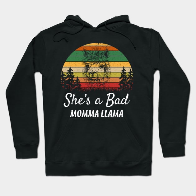 SHE'S A BAD MOMMA LLAMA Hoodie by VinitaHilliard